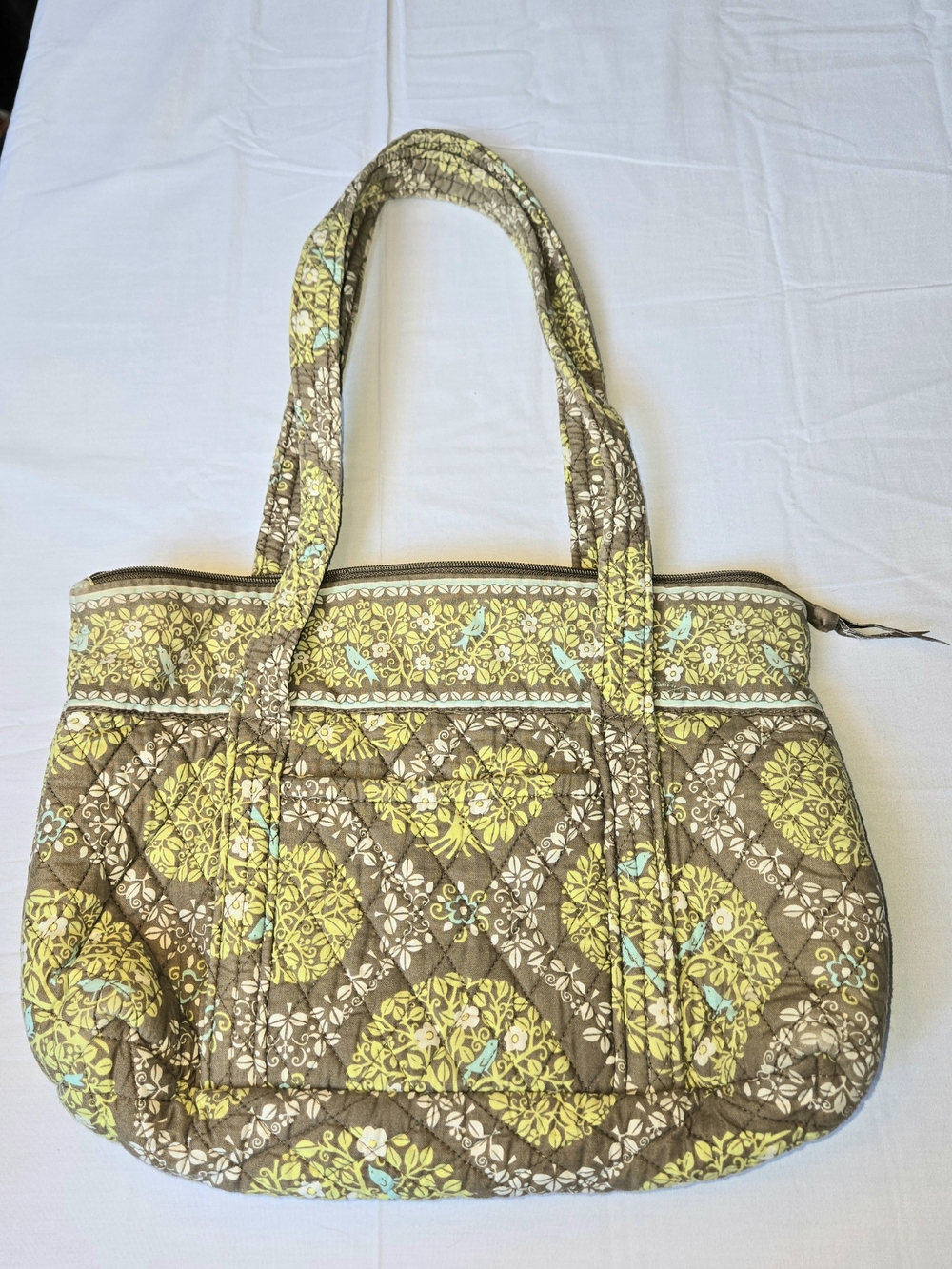 Vera Bradley Angle Tote Sittin' in a Tree Retired Quilted Bag